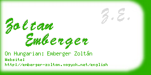 zoltan emberger business card